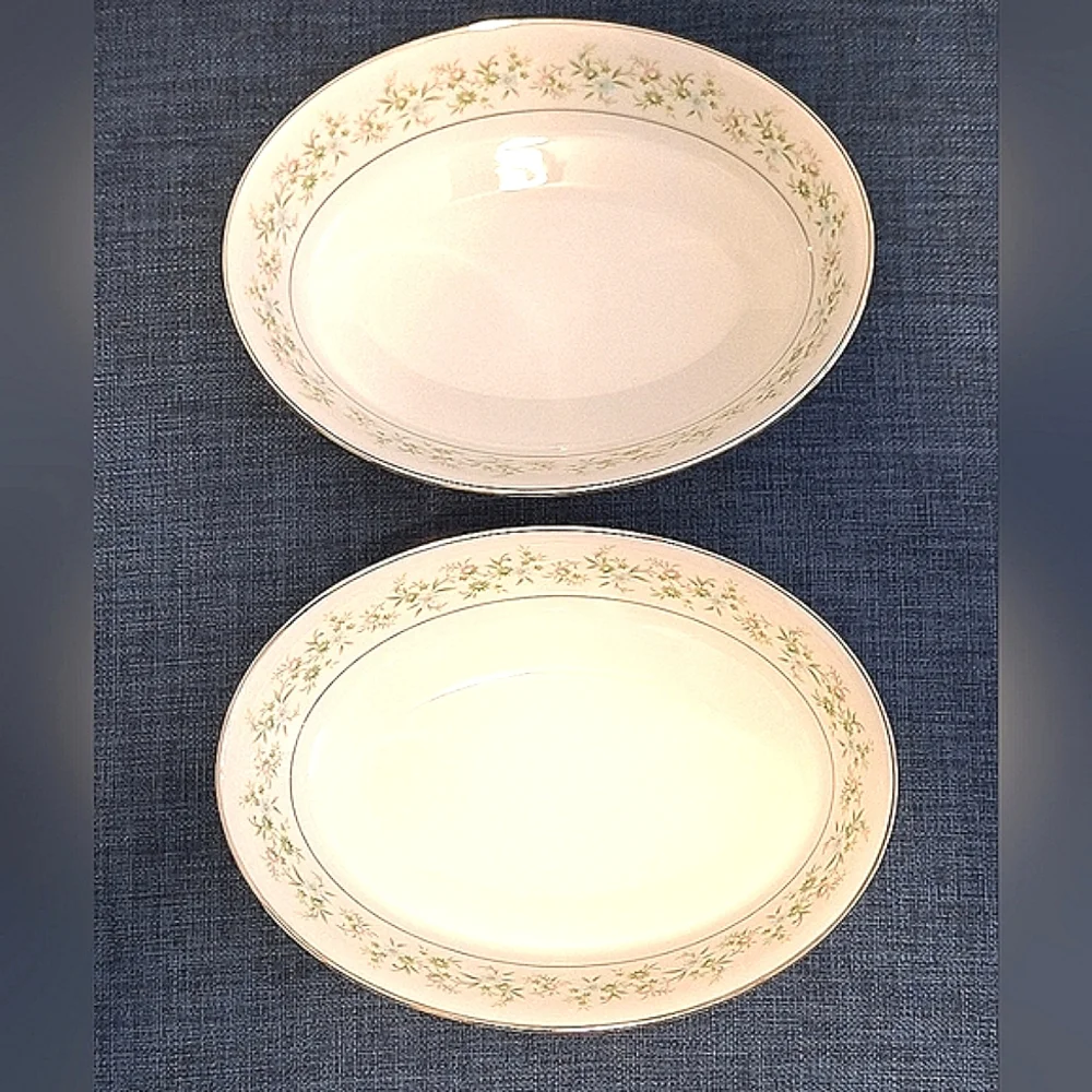 NORITAKE, Savannah Platinum Rim |  Serving Platters & Bowls and Sugar Bo…